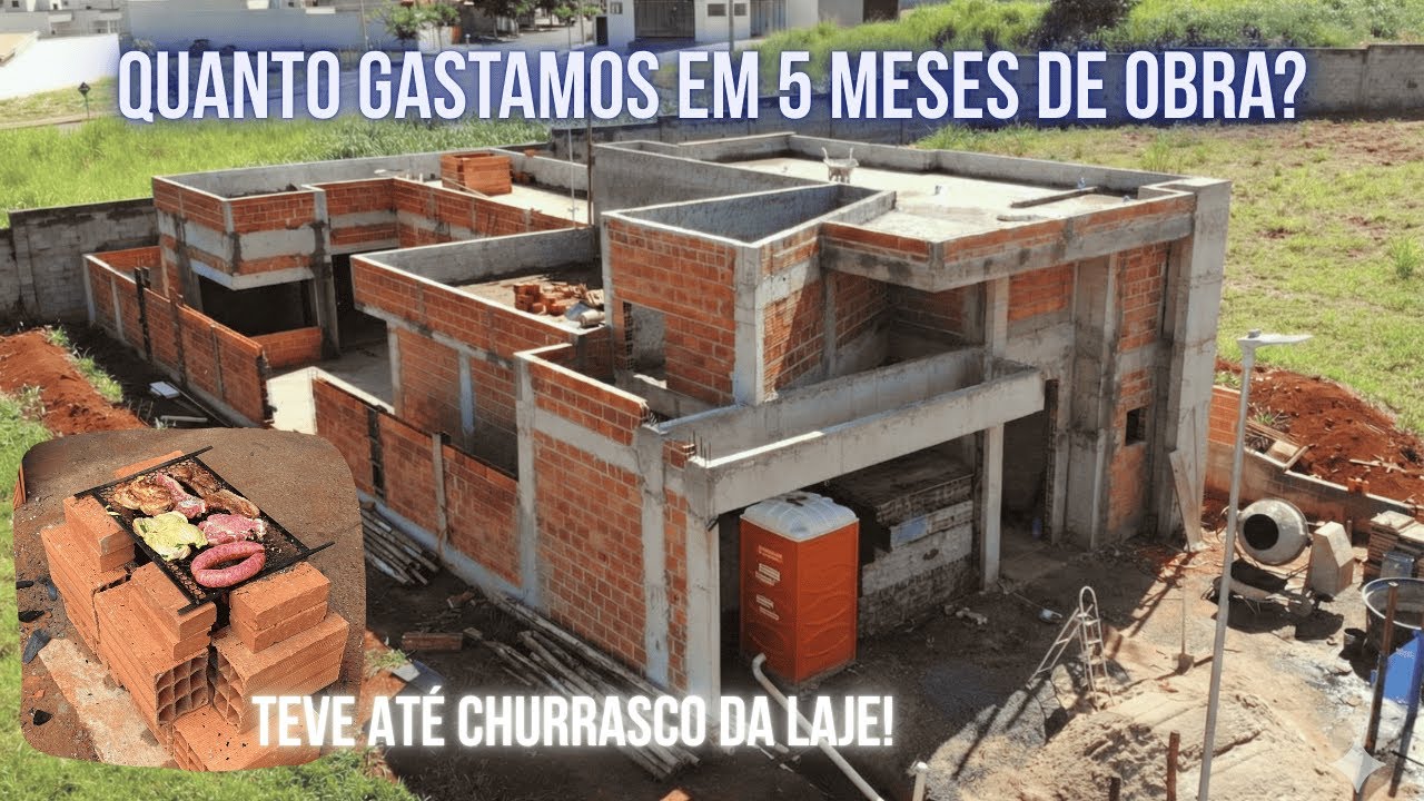 QUANTO GASTAMOS NO 5º MÊS DE OBRA? 🍖 Churrasco da Laje + Custos Reais!
