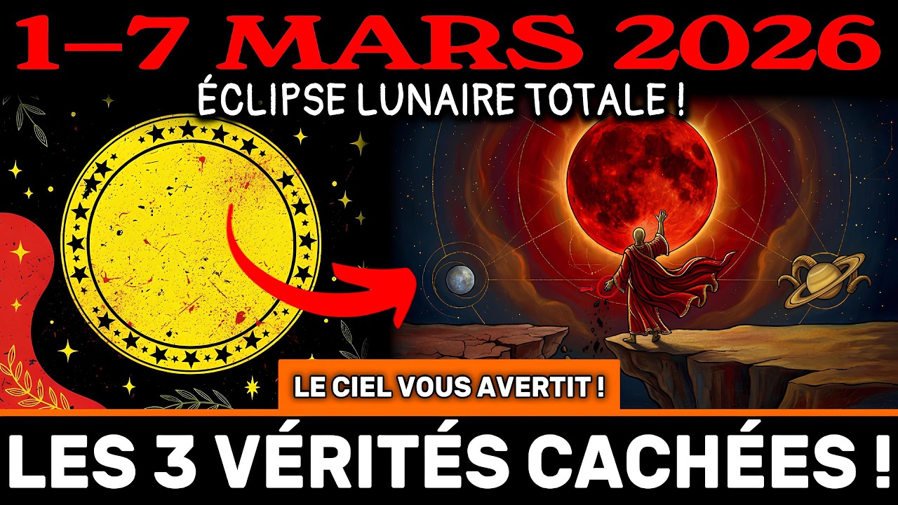 VOUS DEVEZ LE SAVOIR AVANT DEMAIN ! La semaine 1-7 mars – L'ÉCLIPSE LUNAIRE TOTALE change TOUT !
