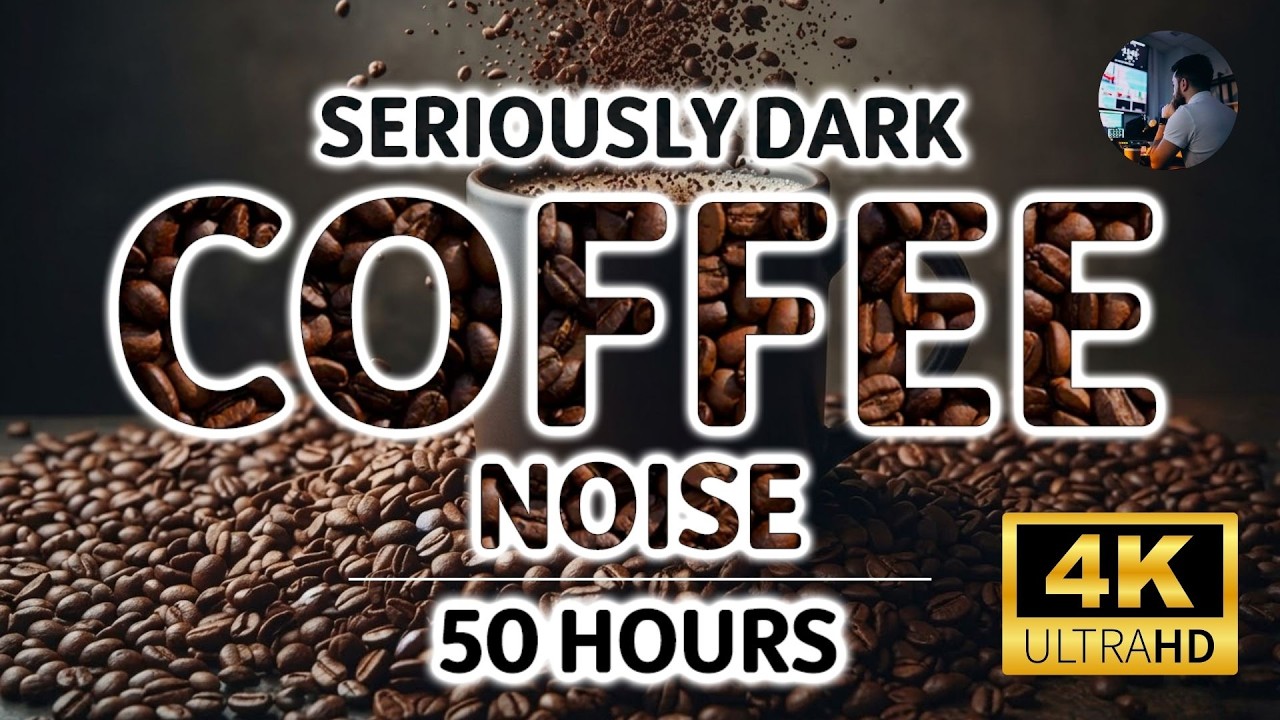 Seriously Dark Coffee Brown Noise | BLACK SCREEN | Study, Sleep & Tinnitus Relief☕ 432hz | 50 Hours