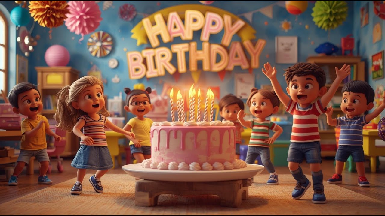 Happy Birthday 🎉 | Kids Version 🎂 Fun & Cute Birthday Song
