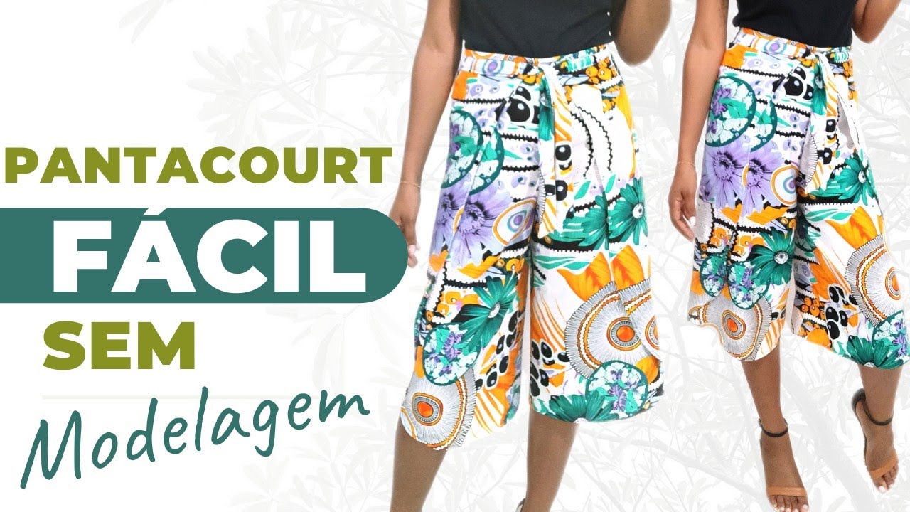 DIY - Calça Pantacourt Envelope com 1 Metro de Viscose [Costura para iniciantes]