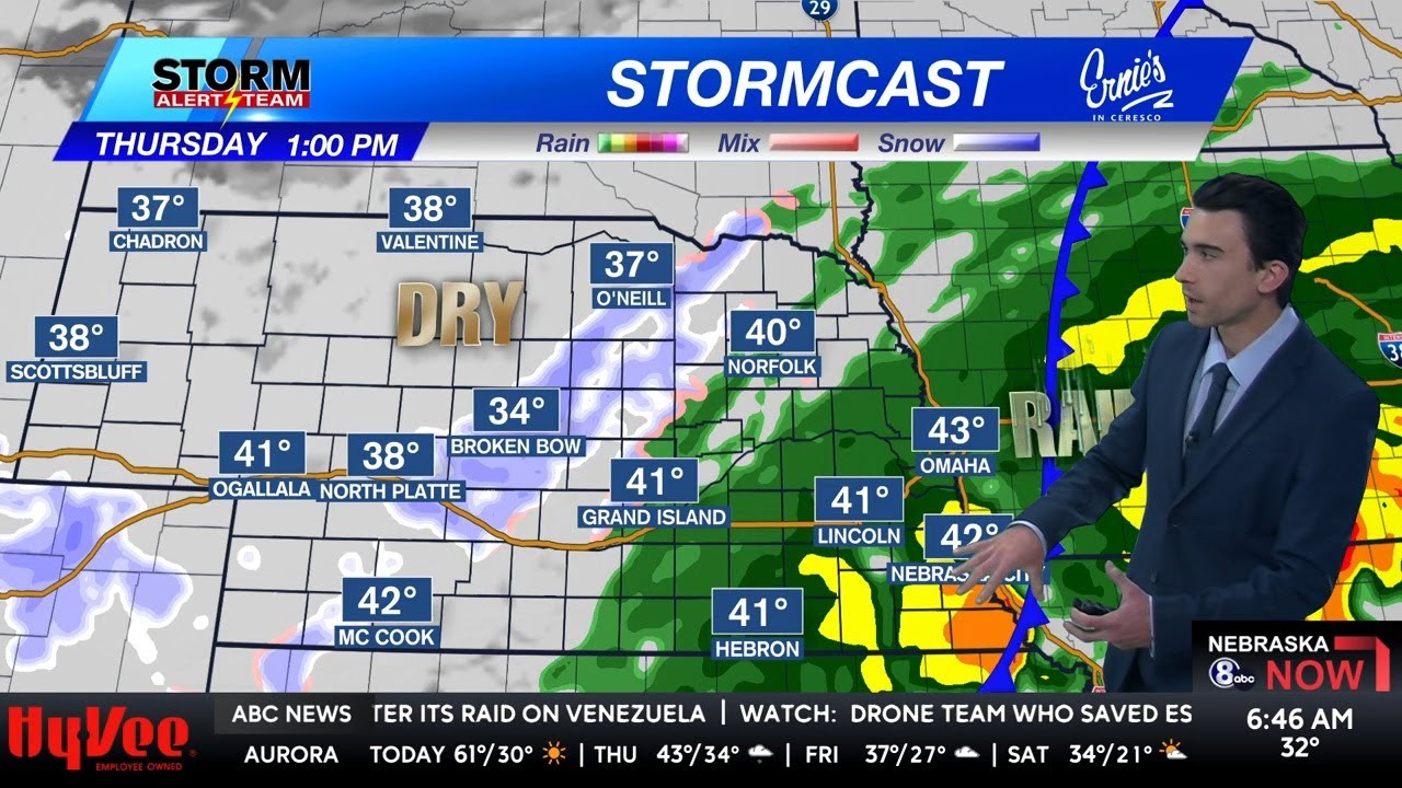 Warm Wednesday Before RAIN Chances Thursday- Wednesday Morning KLKN Forecast- January 7, 2025