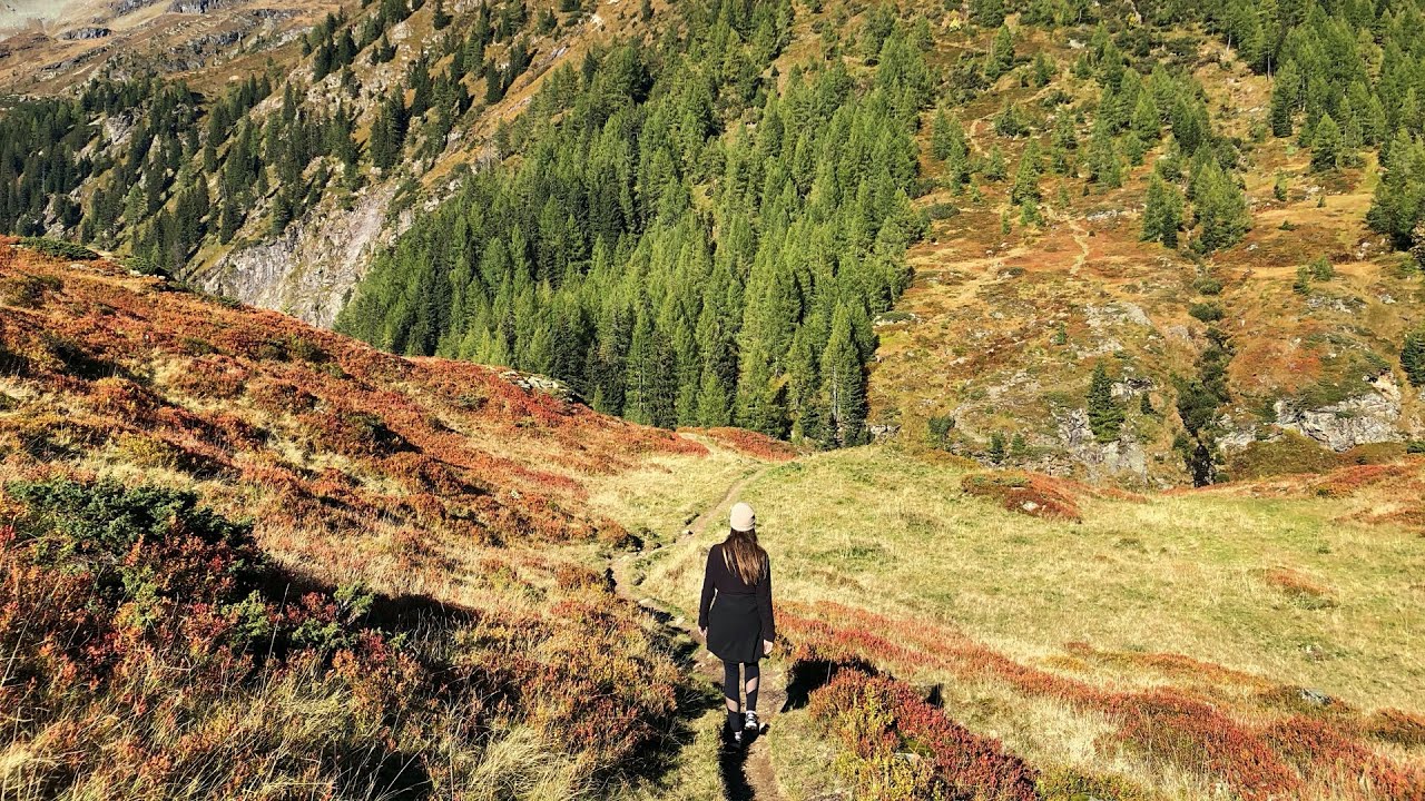 Hiking in the Austrian Alps in autumn