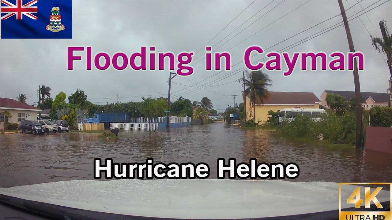 Flooding in Cayman Island - Hurricane Helene