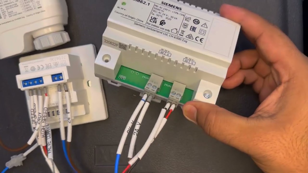 Three speed FCU control. Siemens thermostat, RDF 30340. #FCU #RDF340#thermostat#bms #techgulf