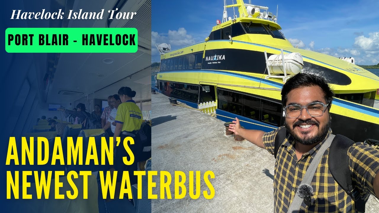 Port Blair to Havelock in Andaman's FASTEST Ferry | Nautica CATAMARAN Review | Sunset at Radhanagar