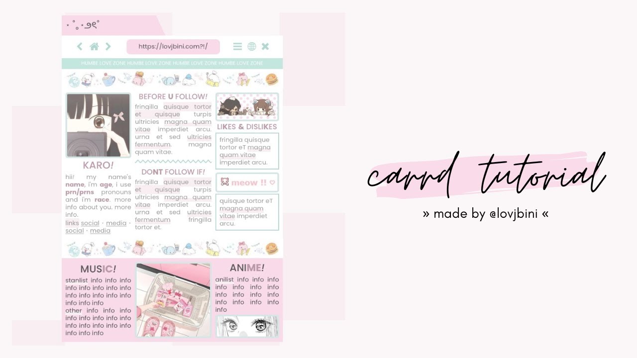 cute & simple carrd tutorial &mdash; &copy; owner