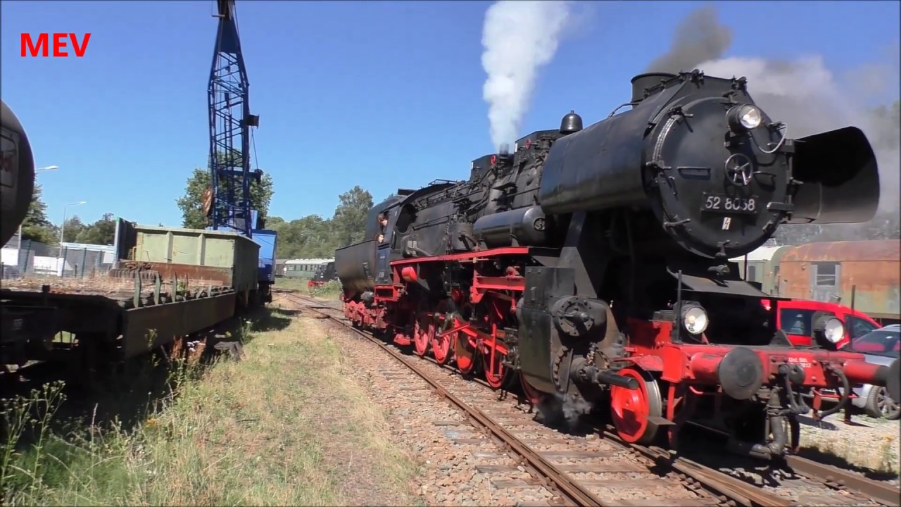 52 8038 & V60 1200 Dampfeisenbahn Weserbergland Stadthagen - Rinteln 01.07.2018 (HD)