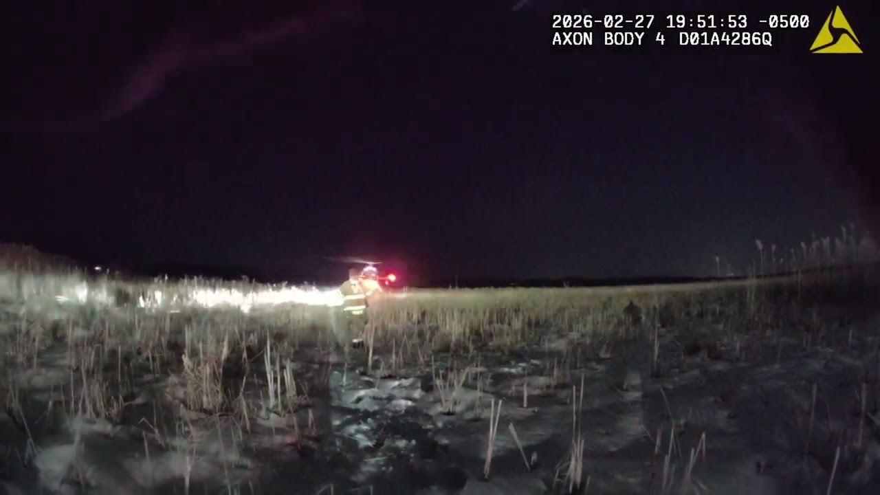 Sheriffs deputies rescue two people and a dog from a cold marsh in Clay
