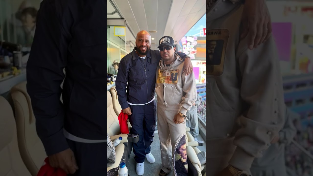 Alofoke Santiago Matías en el súper bowl con Jay Z Bad Bunny.