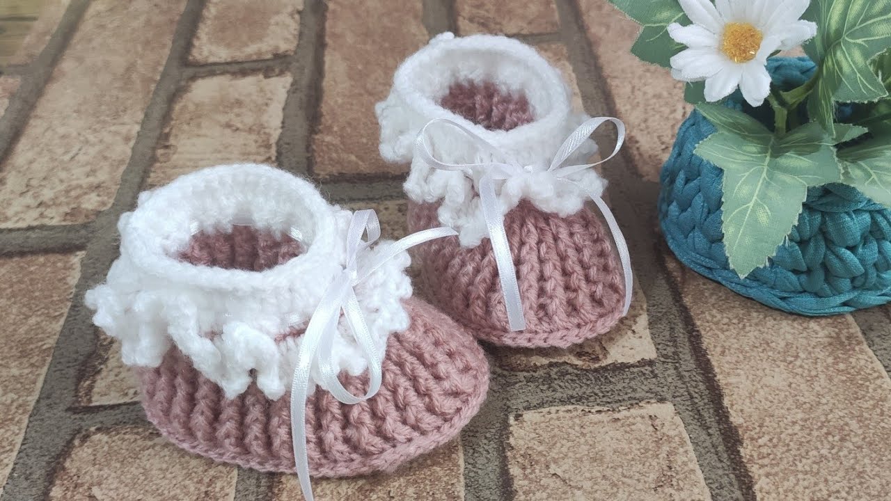 Sapatinho de crochê para bebê tutorial completo 