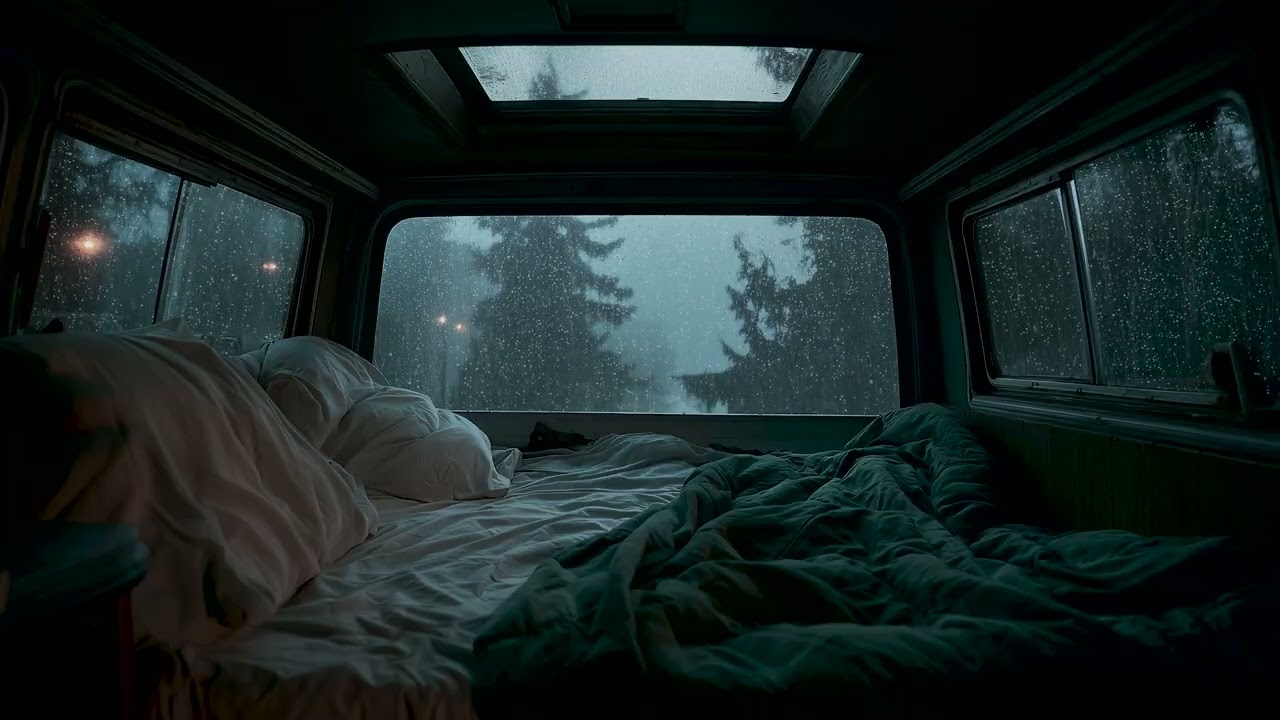 Sleep Fast with Heavy Rain in Car (3 HRS) | ASMR Rain Sounds