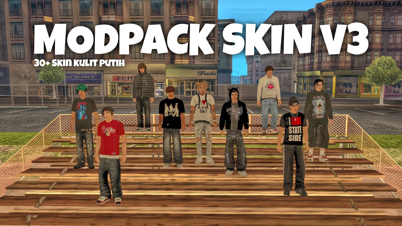 SHARE MODPACK SKIN KULIT PUTIH V3, SKENA AMAT!! SUPPORT ANDROID & LOW PC