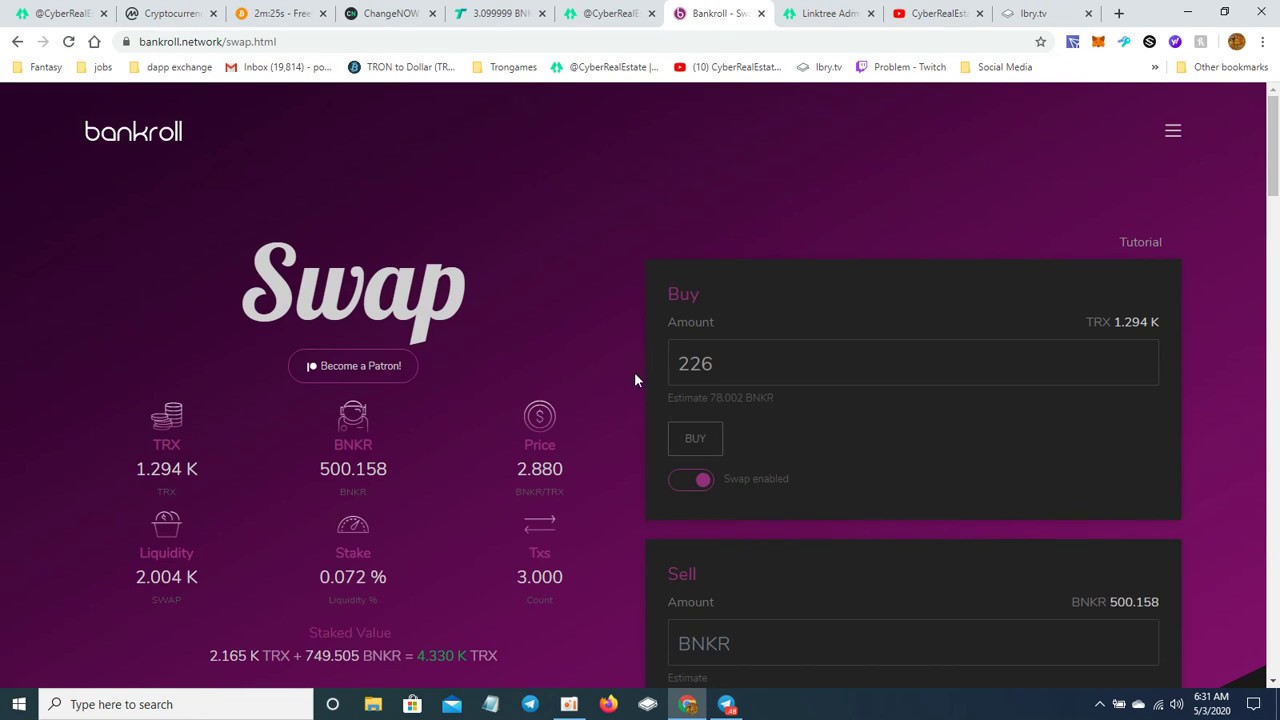 Bankroll Swap New Dapp Alert