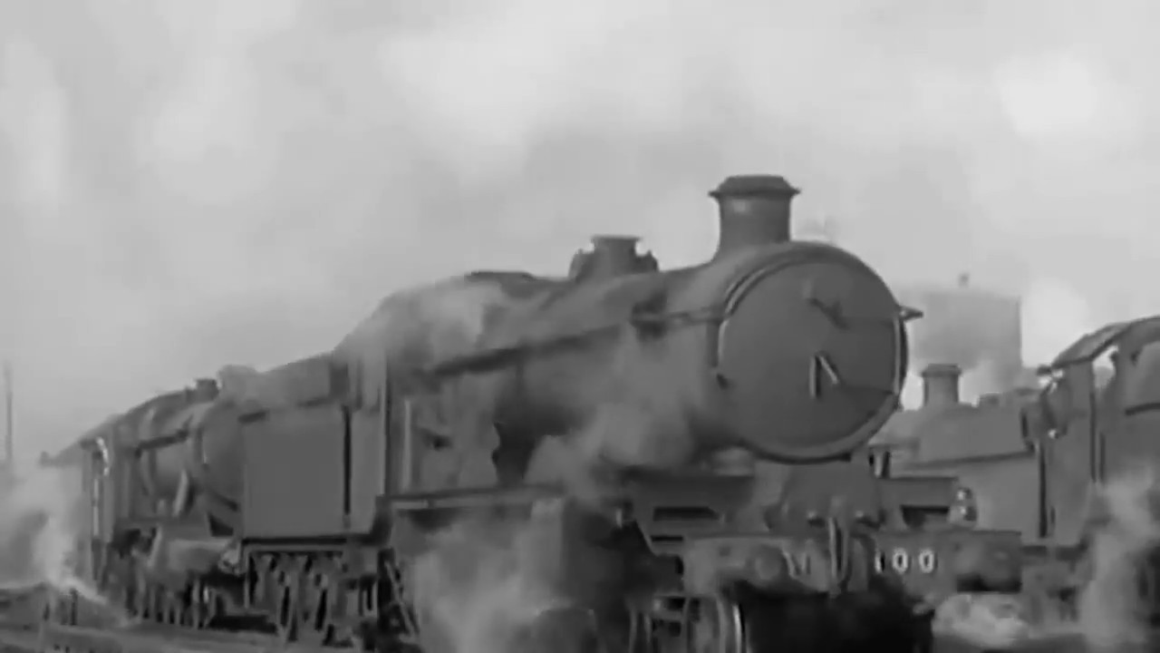 Coaling and oiling a steam loco - excerpt from from 'The Railwaymen' - 1946