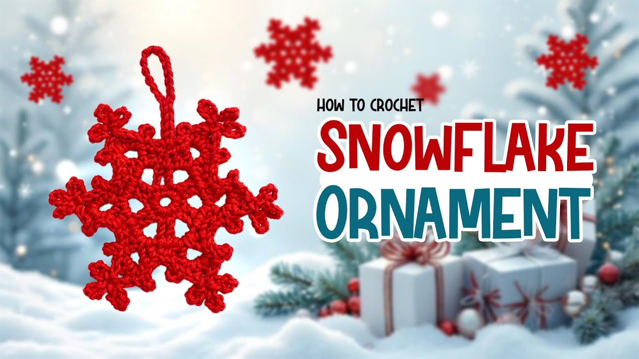 How to Crochet a Snowflake Ornament | Easy Christmas Tree Decoration Tutorial