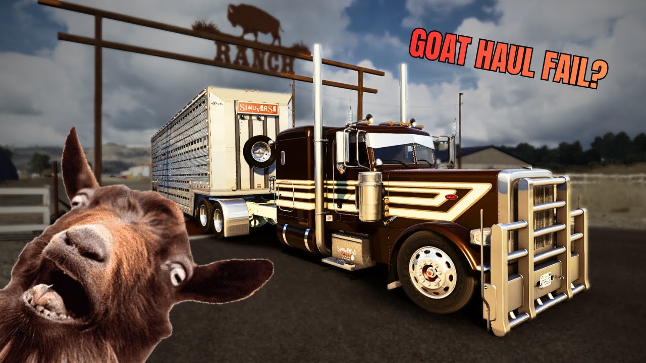 American Truck Simulator: Peterbilt 389 Cummins Haul—Goats from Rawlins WY to Riverton WY