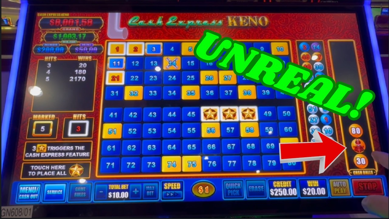 I Hit The Cash Express Keno GRAND JACKPOT!