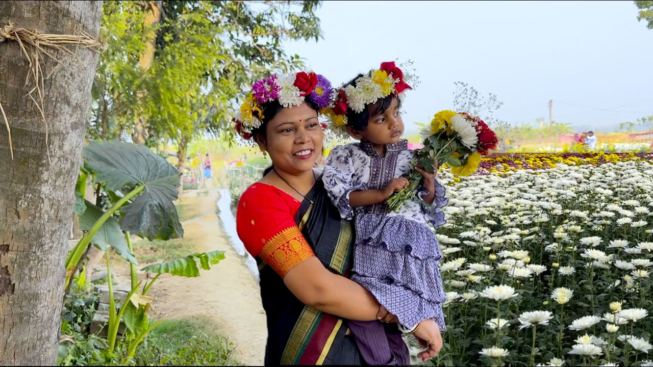 আজ নদিয়ার ফুলের স্বর্গরাজ্যে গেলাম, কপালের জোরে বড়মার কাছে পুজো দিয়ে এলাম / Chapra flower valley