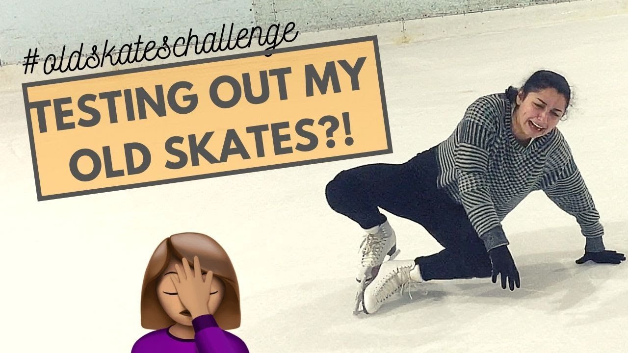 TRYING TO SKATE IN MY OLD JACKSON MYSTIQUES? // #OLDSKATESCHALLENGE | Adult Figure Skating Journey
