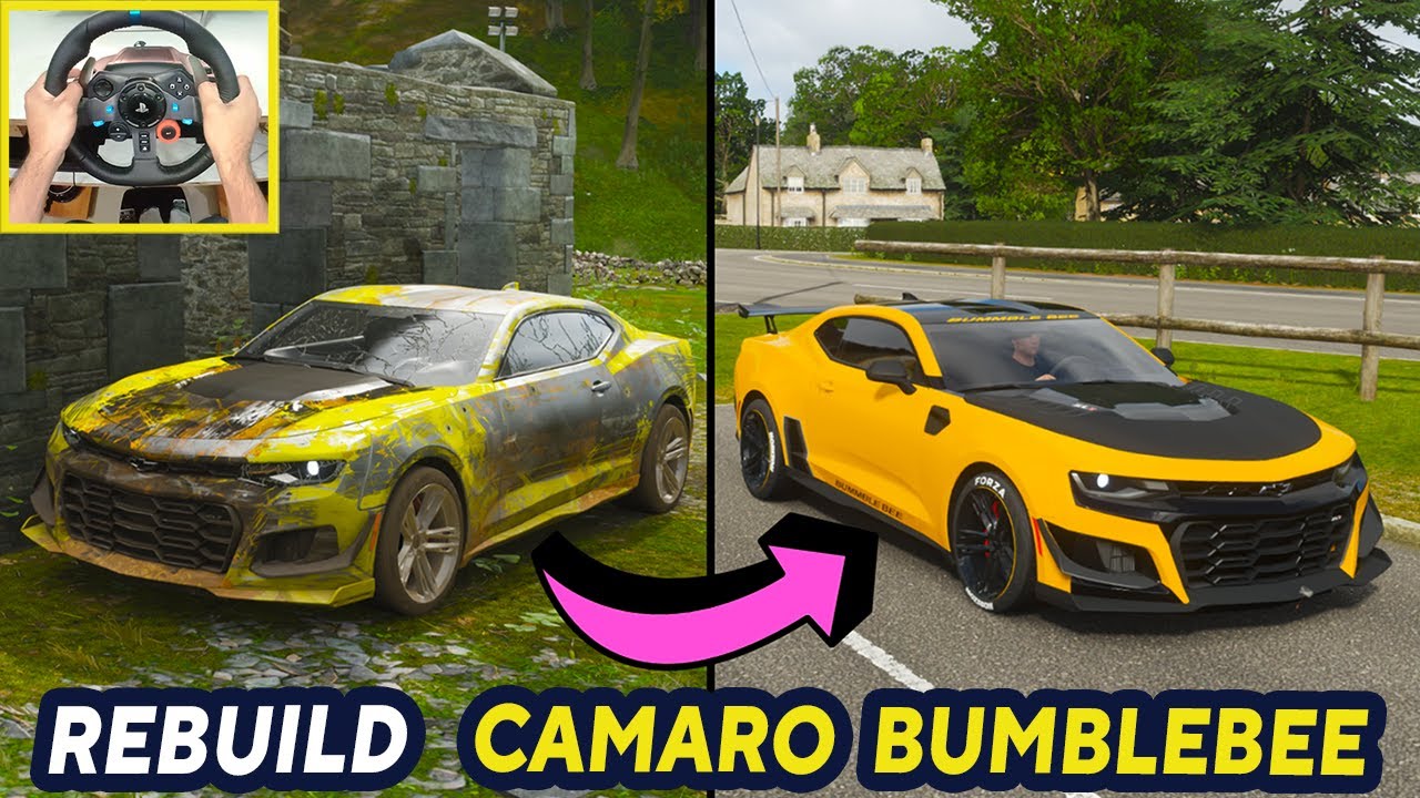 Rebuilding a CAMARO BUMBLEBEE 2018 - Forza Horizon 4 | Logitech g29 Gameplay | XoXo Cars
