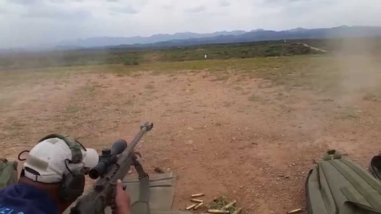 Shooting a Sniper Gear 3D Target with a Truvelo CMS 12.7x99mm (.50Cal.) Rifle at 100m