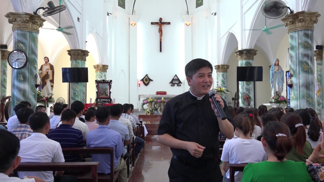 Cha Giuse Nguyễn Thiết Thắng chia sẻ về đời sống hôn nhân tại giáo xứ Tình Lam, ngày 20.05.2018