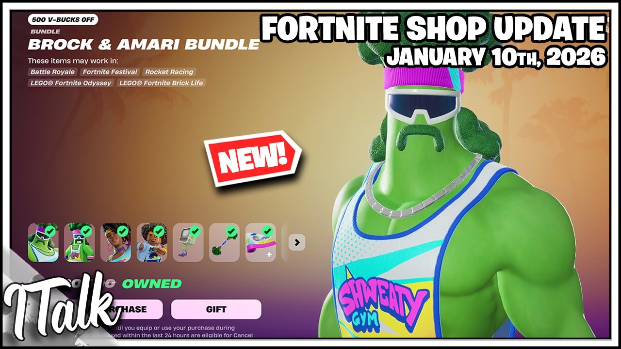 Fortnite Shop *NEW* BROCK & AMARI SKINS! [January 10th, 2026] (Fortnite Chapter 7)