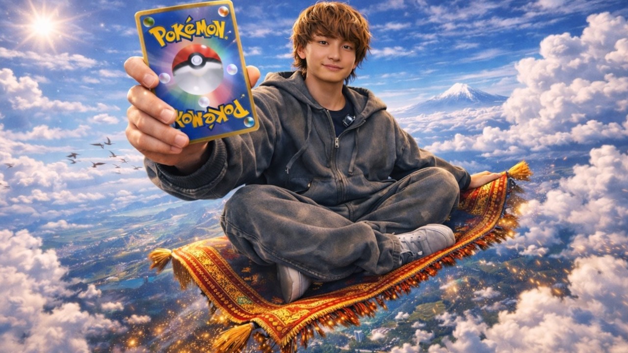 魔法の絨毯で空を飛ぶ予定なので100億円のポケモンカードを当てよう