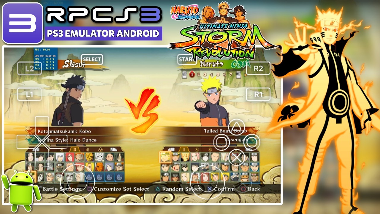 Main Naruto Storm Revolution Di HP Offline - RPCS3 Emulator PS3 ANDROID Lancar 30 fps