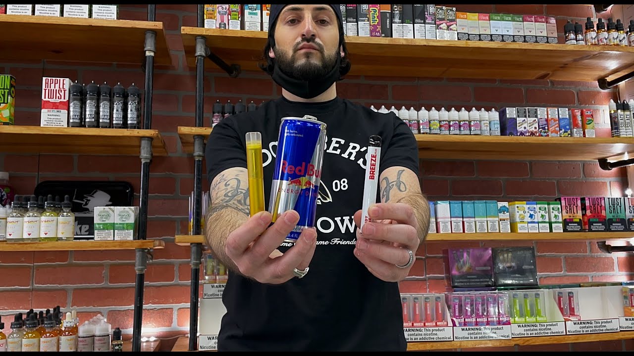CANDY CANE BREEZE VAPE REVIEW | AIR BAR LUX RED BULL !