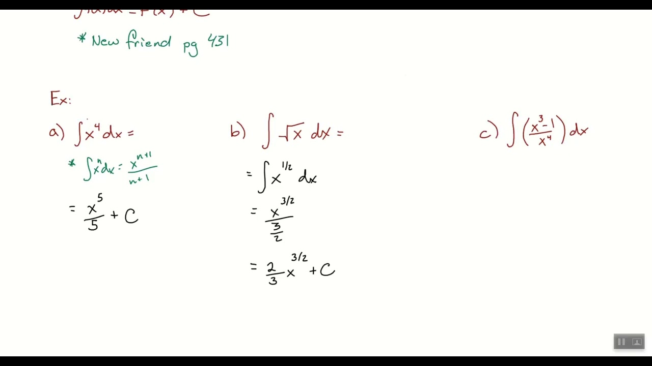 2nd Hour Calculus 3 17 26   Lesson 5 5 1   Intro to U Substitution