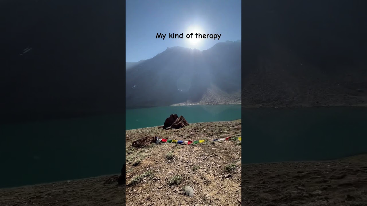 My kind of therapy #spitivalley #chandartall #travel #lake #shorts
