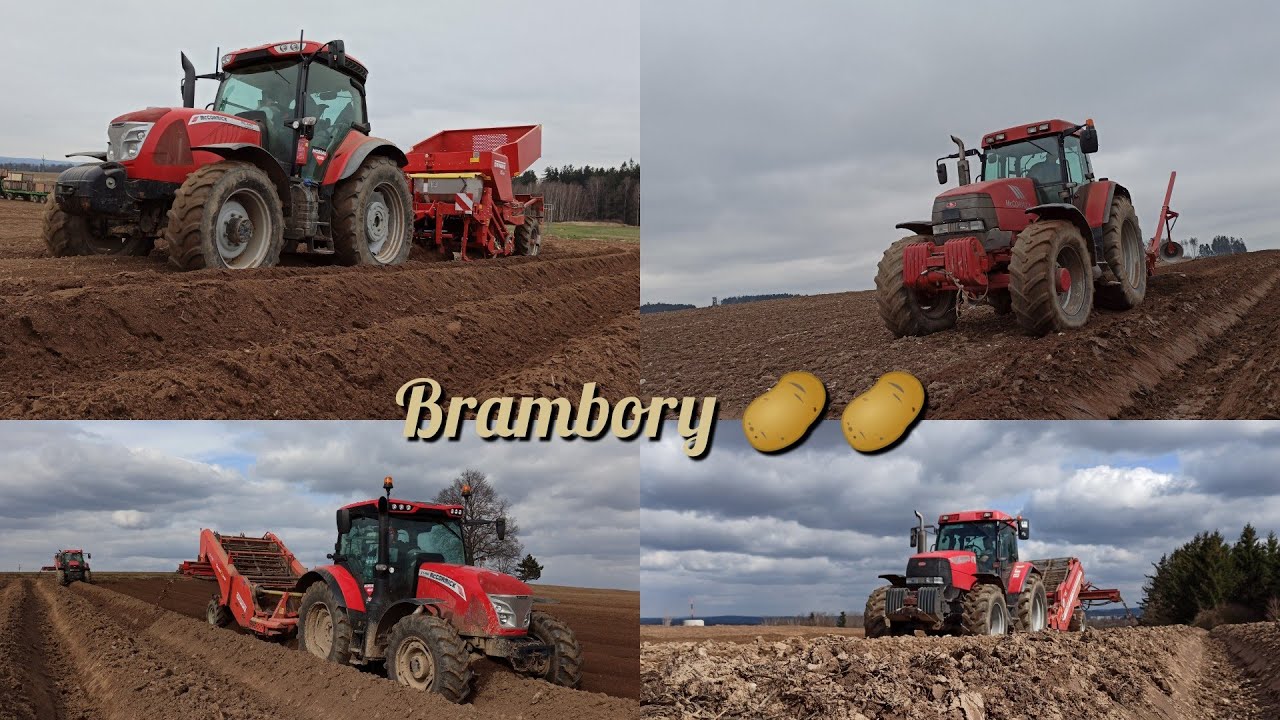 Příprava a sázení brambor🥔 7 traktorů v akci (McCormick, Fendt, Landini)