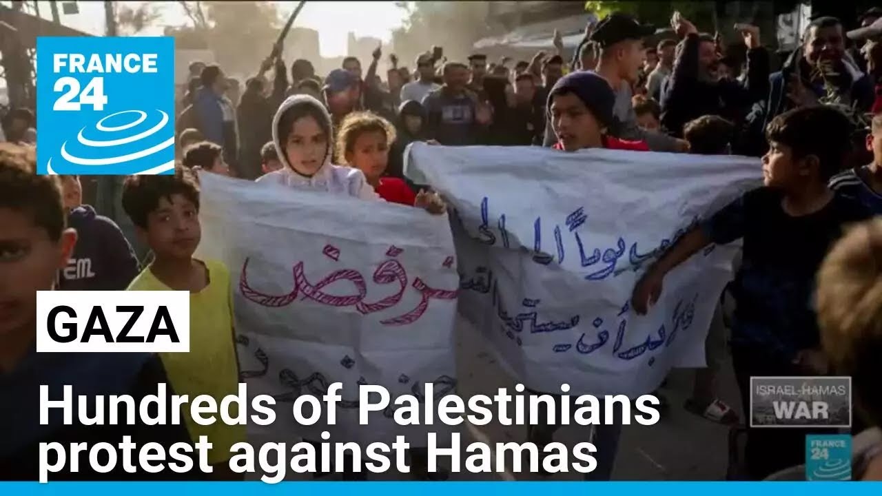 Hundreds of Palestinians protest against Hamas in Gaza &bull; FRANCE 24 English