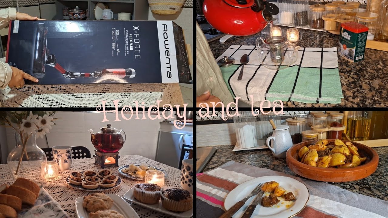 A calm day at home♡ Trying the Rowenta vacuum cleaner♡meat tagine with quince♡ an easy flan dessert