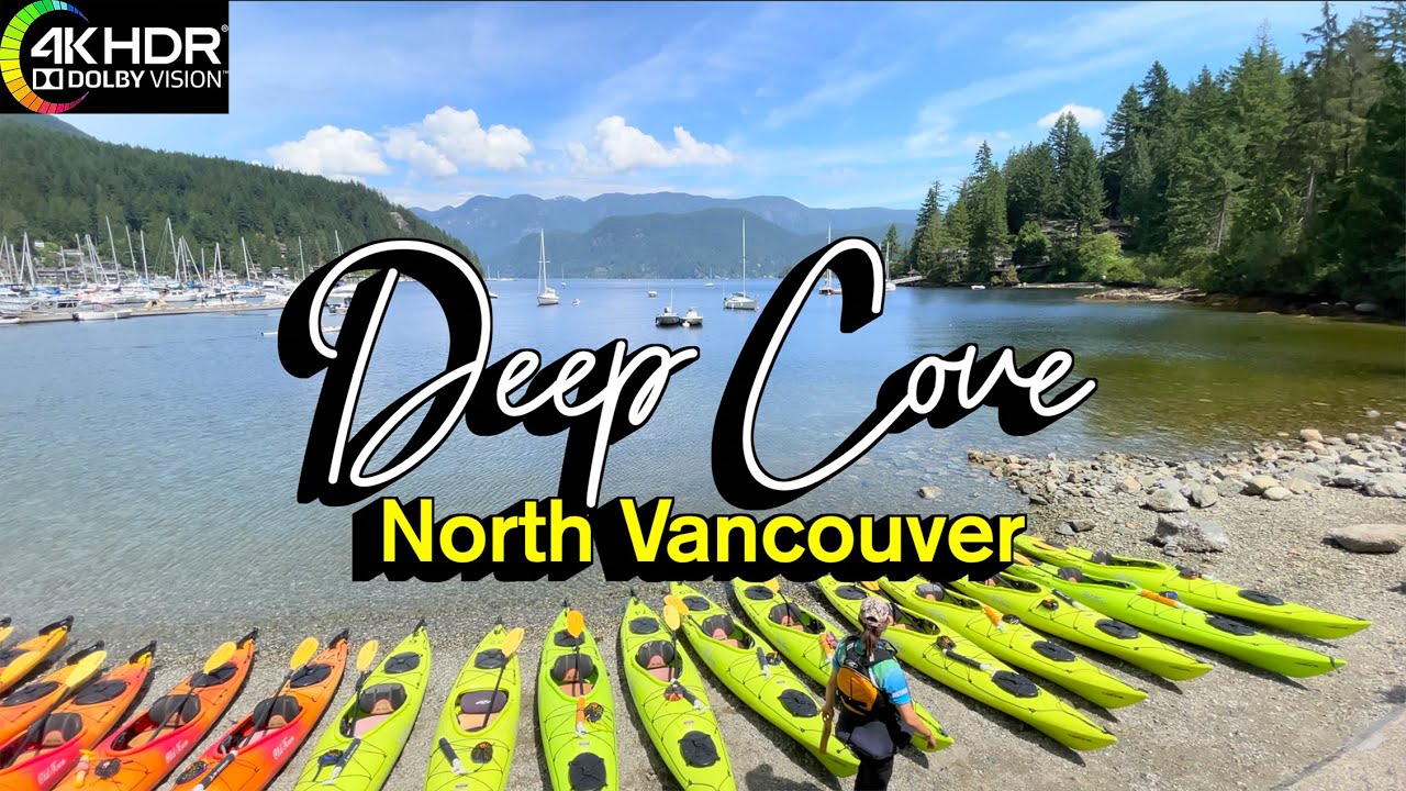 North Vancouver Summer Walk - Deep Cove 🇨🇦  B.C., Canada, Virtual Walking Tour, 4K HDR 60fps