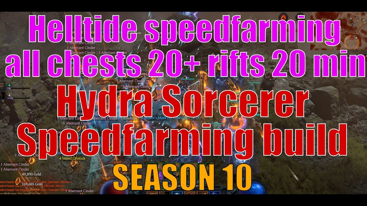 Helltide 20 minutes all chests and 20 rifts | Hydra Speedfarming build | Diablo 4 Season 10