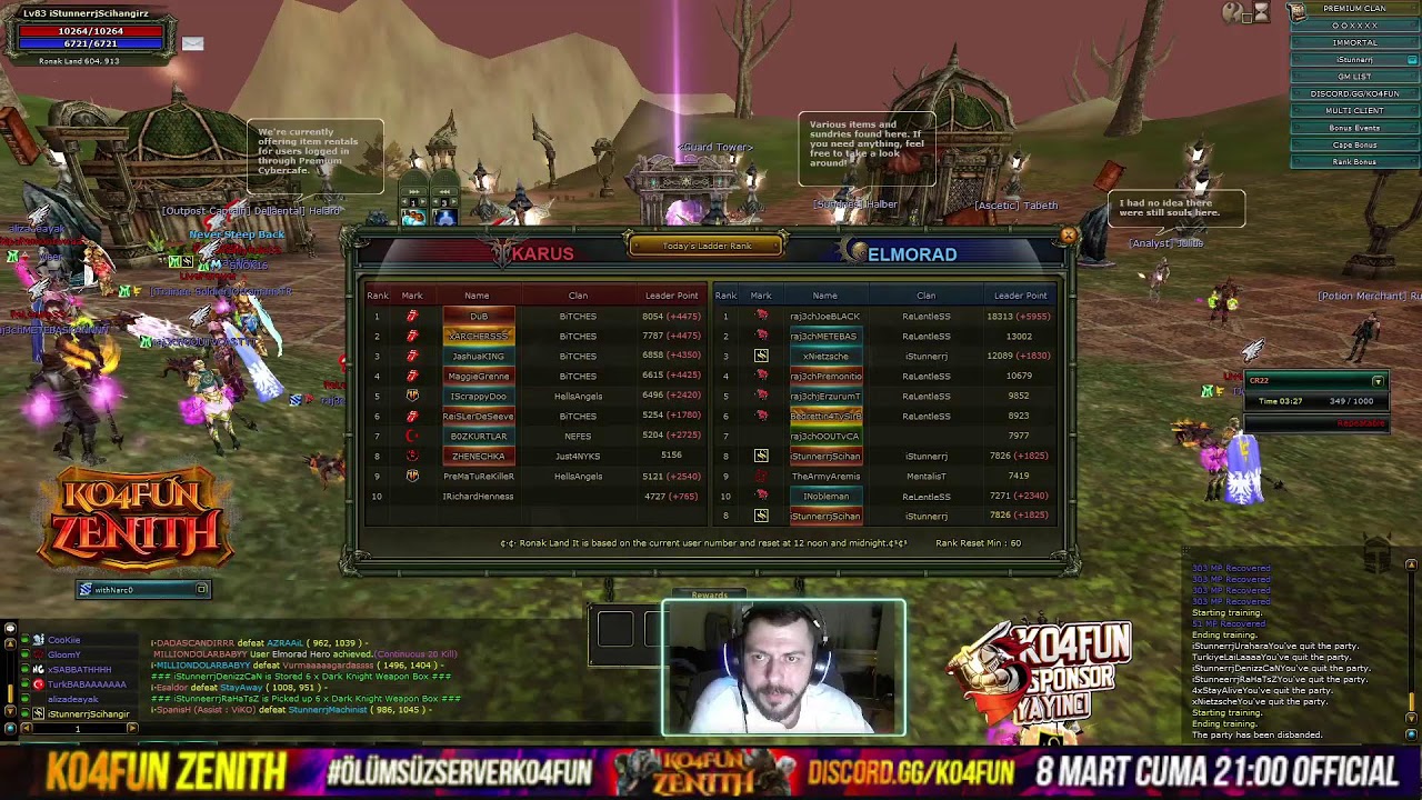 iStunnerrj MAGE PK KO4FUN ZENITH YENI SW 8 MART   !komut