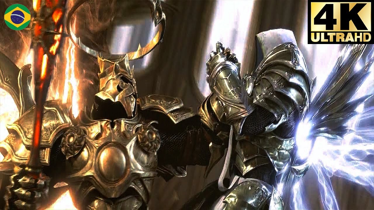 DIABLO 3 Tyrael Vs Imperius Arcanjo da Bravura Batalha Completa[DUBLADO] 4K