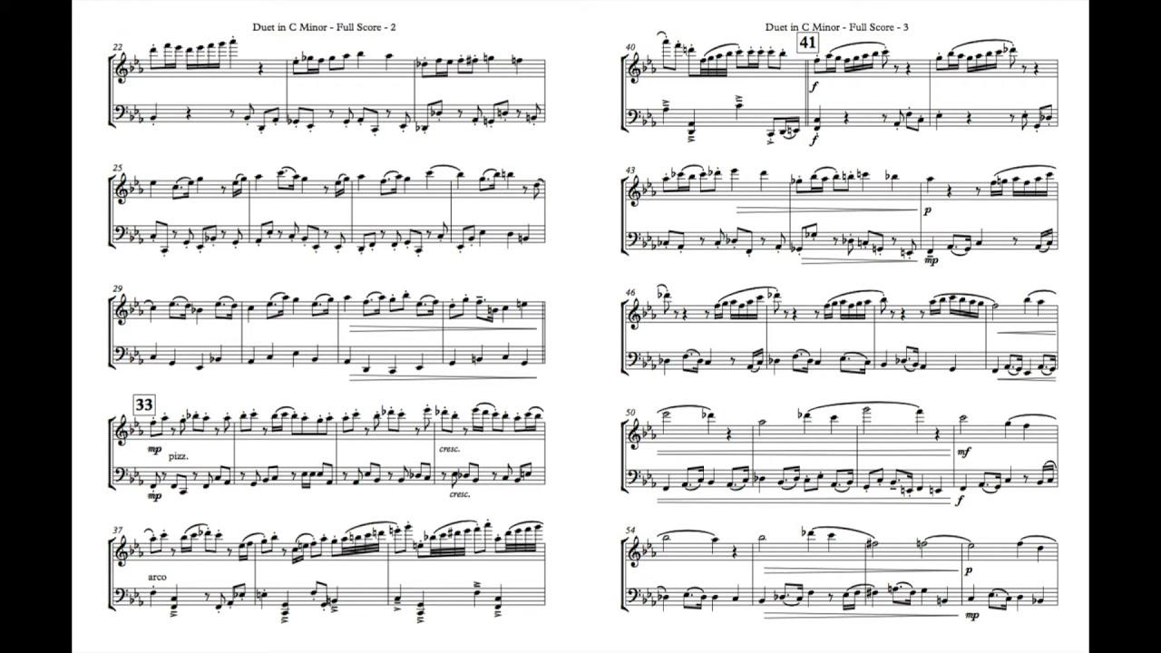 Duet in C Minor for Flute and Cello - Deterling
