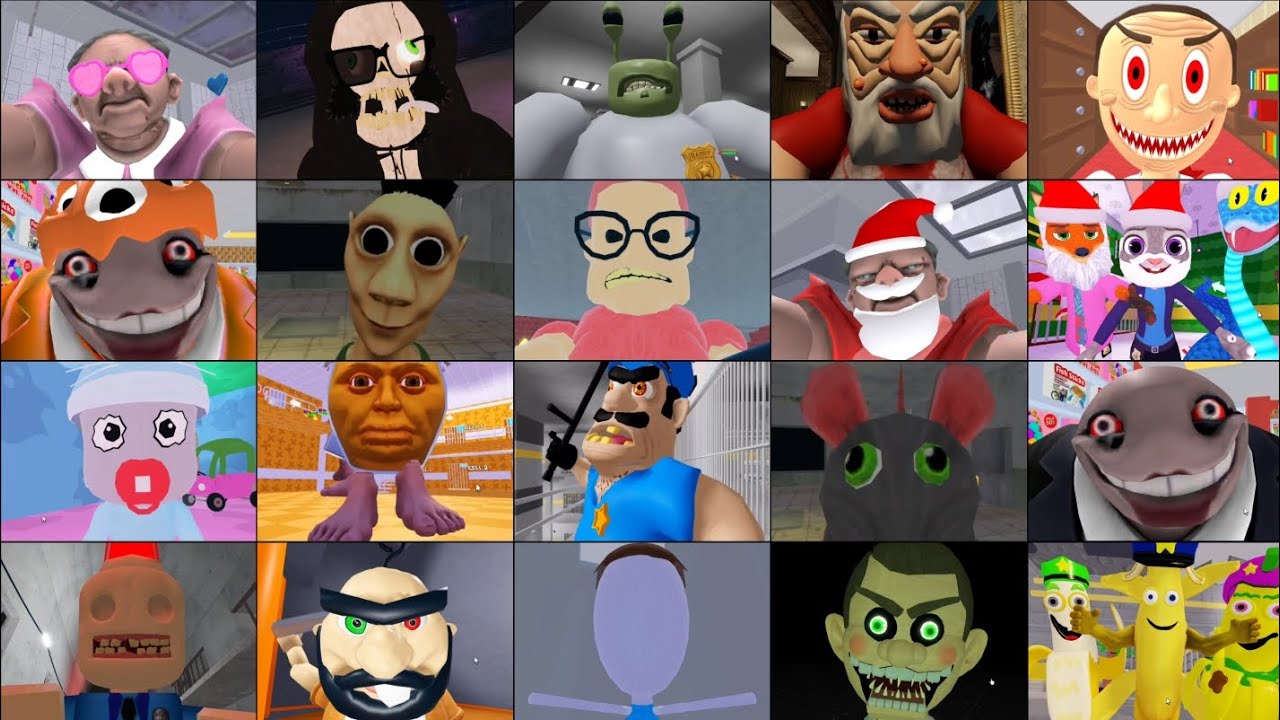 SIREN COP'S,ALIEN,MR YUMMY'S SUPERMARKET,BRUNO'S FAMILY,TEAM FATHER,BARRA'S HOUSE ROBLOX JUMPSCARE'S