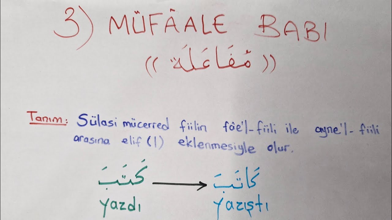 7.Ders Mufâale Babı