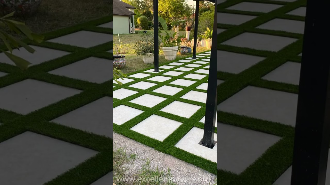 Turf patio #turf #patio #porcelain #backyard #tiles #construction #design #tiles