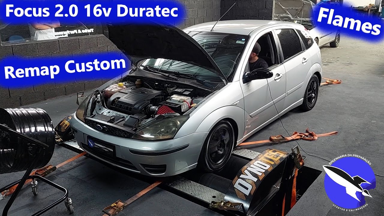 Ford Focus 2.0 16v Duratec recebendo Remap Customizado! Ganho de Potência e pipocos + fogo!