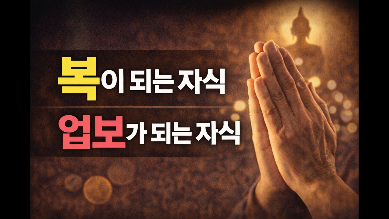 왜 어떤 자식은 복이고, 어떤 자식은 업보일까 | 부처님 말씀
