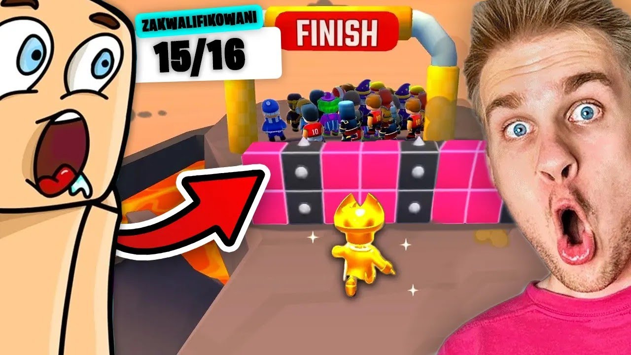 ABRA REAGUJE ⚠️ na NIESAMOWITE MOMENTY, TRIKI i BŁĘDY w Stumble Guys! 😱