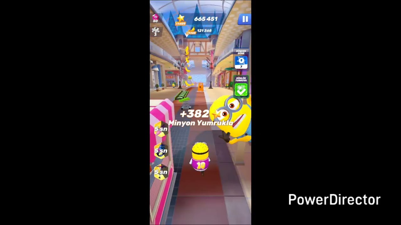 Minion Rush | Power Ups Max Upgrade & The Mall New Record & Score Challenge & Day By Day Finish