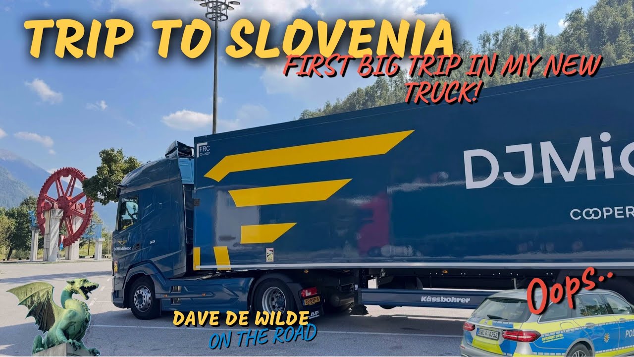 Big trip to Slovenia with my new DAF XG480, not everything went as planned..  Visited Ljubljana! 🚛💨