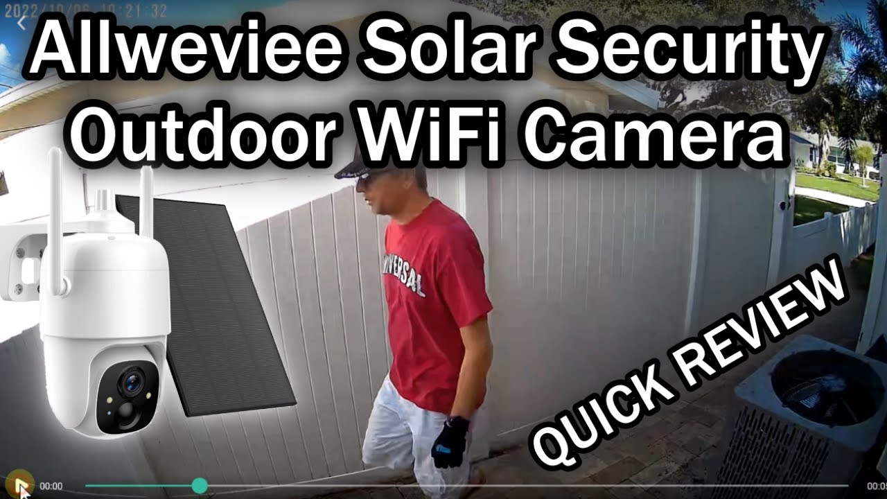 Allweviee Solar Security Outdoor WiFi Camera CQ1 PTZ 2K 3MP Unboxing, Full Review, Tutorial, Footage